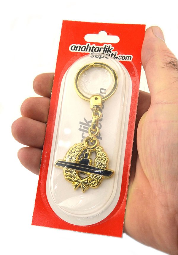 Denizaltı Filosu Kom. Bröve Anahtarlık (Gold Görünümlü)
