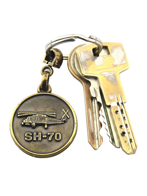 SH-70 Helikopter Rölyefli Metal Anahtarlık