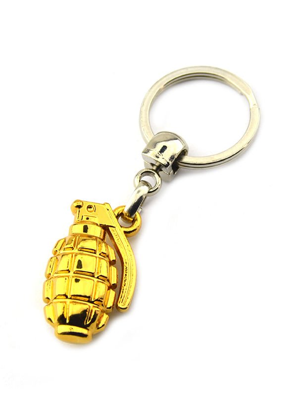 El Bombası - Grenade - Anahtarlık - Gold - Ahşap Kutulu