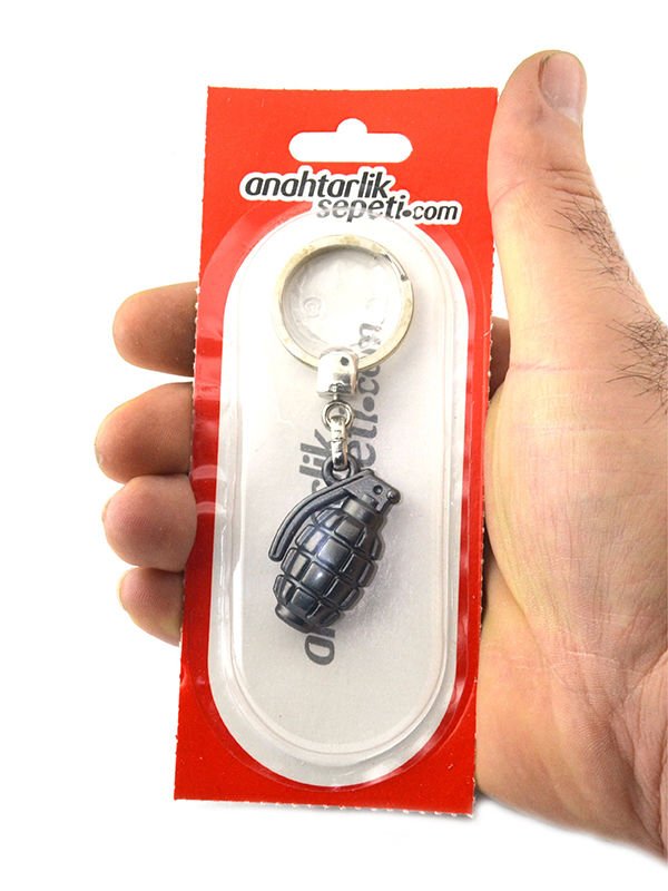 El Bombası Grenade Anahtarlık - Mat Siyah