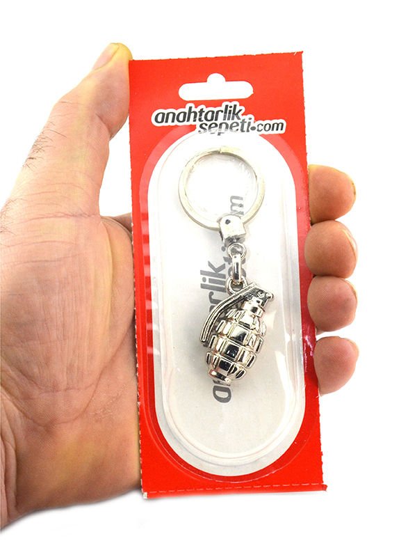 El Bombası Grenade Anahtarlık - Nikel