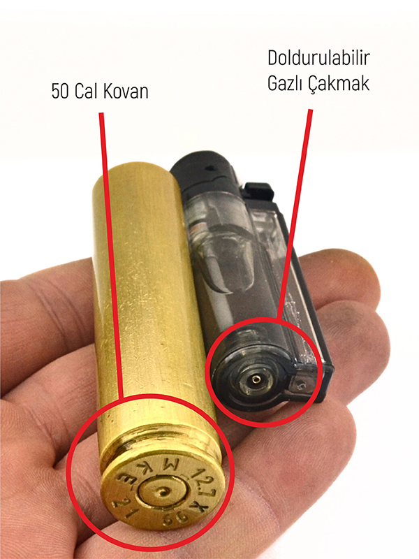 Зажигалка из гильзы 50 Cal. – Деревянная коробка
