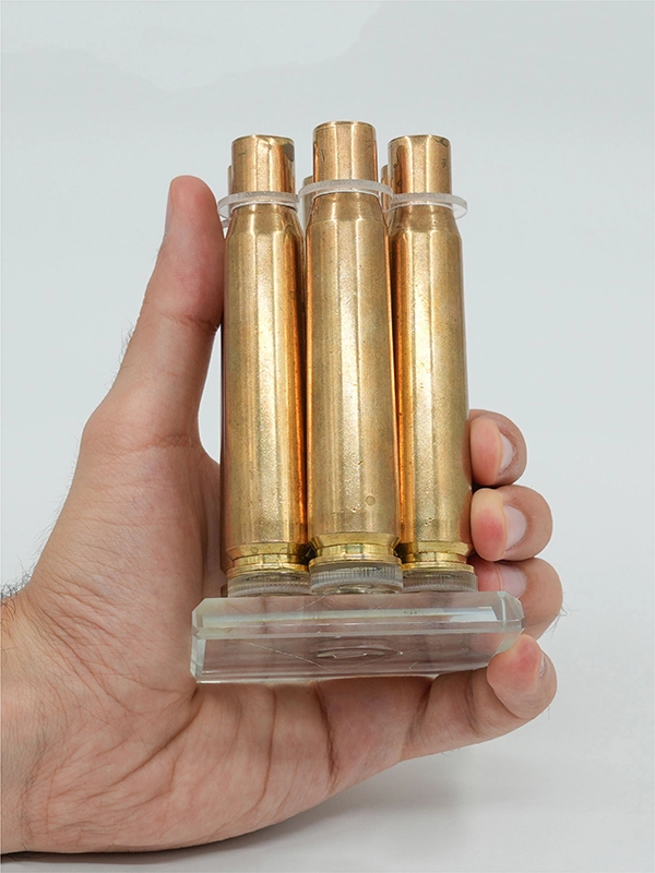 50 Cal. Shell Casing Glass Base 360-Degree Rotating Pen Holder 