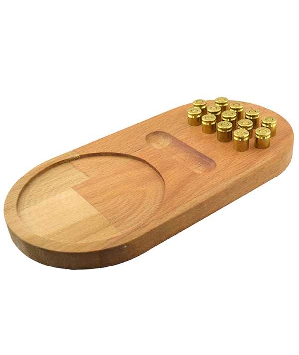Wooden Serving Presentation Tray with 9 mm Brass Sockets