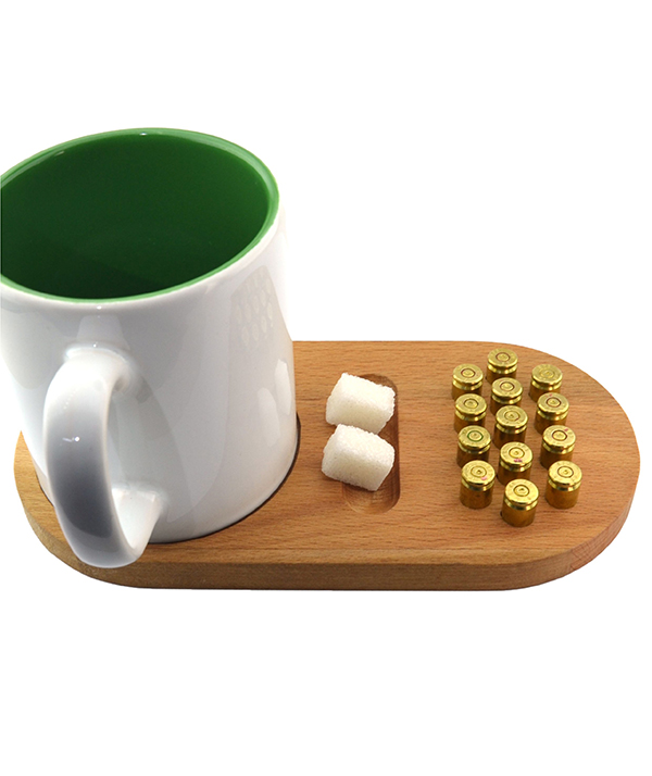 Wooden Serving Presentation Tray with 9 mm Brass Sockets