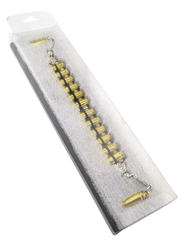 9mm Bullet Casing Design Brass Rosary - 12 Beads