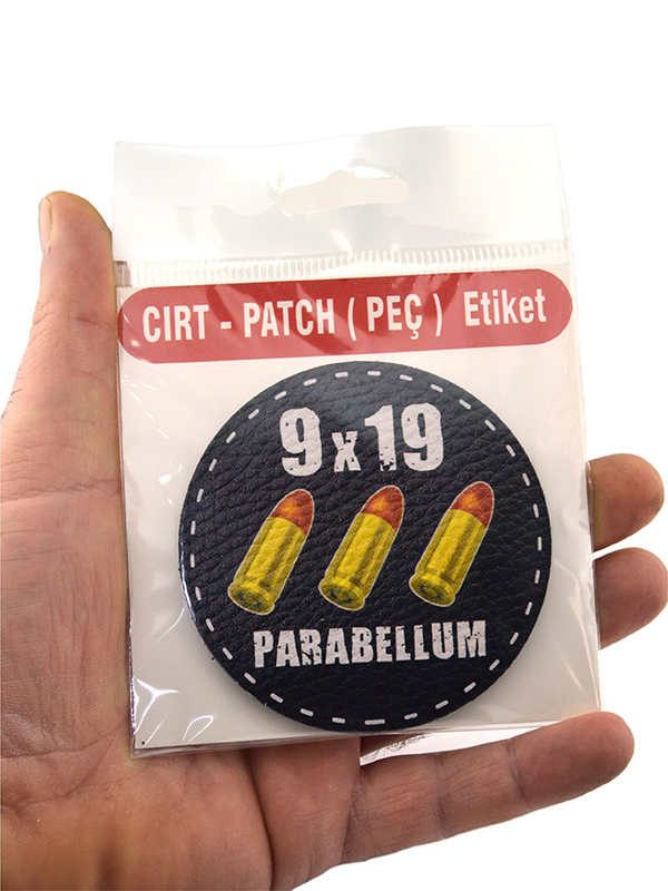 9 X 19 Parabellum Cırt - Patch - Peç - Arma - 8 cm
