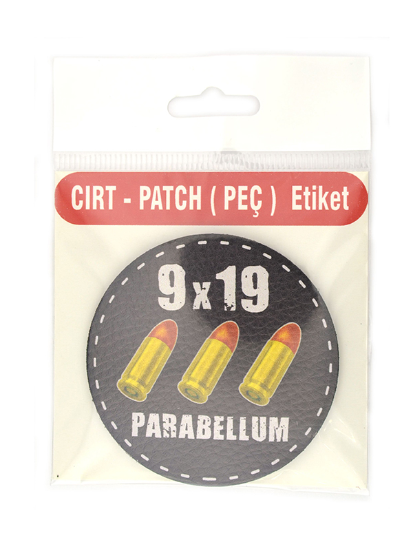 9 X 19 Parabellum Cırt - Patch - Peç - Arma - 8 cm
