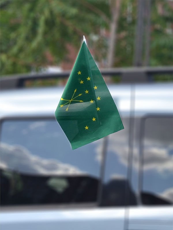 Adyghe Car Flag 28cm x 45cm - Raschel Fabric