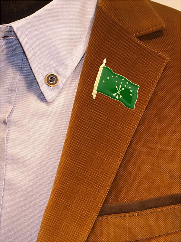 Adyghe Circassian Flag Badge - Maikop Model