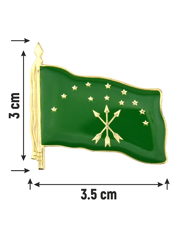 Adyghe Circassian Flag Badge - Maikop Model