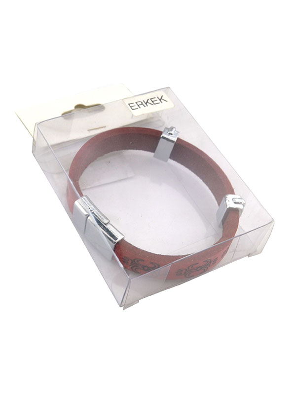 Adyghe Red Leather Bracelet (Men’s)