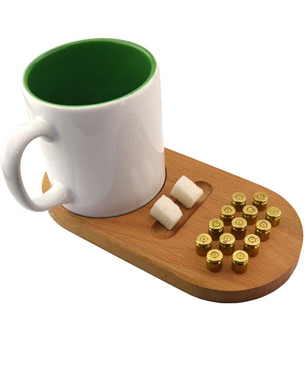 Wooden Serving Presentation Tray with 9 mm Brass Sockets