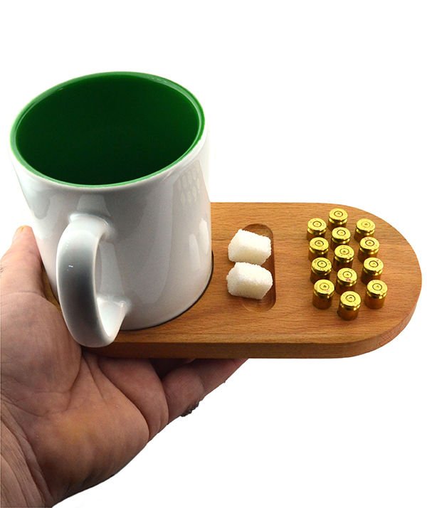 Wooden Serving Presentation Tray with 9 mm Brass Sockets