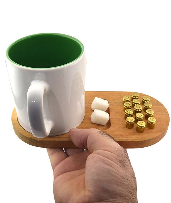 Wooden Serving Presentation Tray with 9 mm Brass Sockets