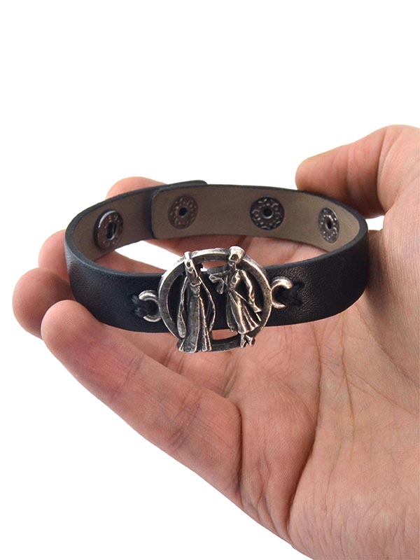Snap-Fastened Caucasian Circassian Linked Couple Bracelet 