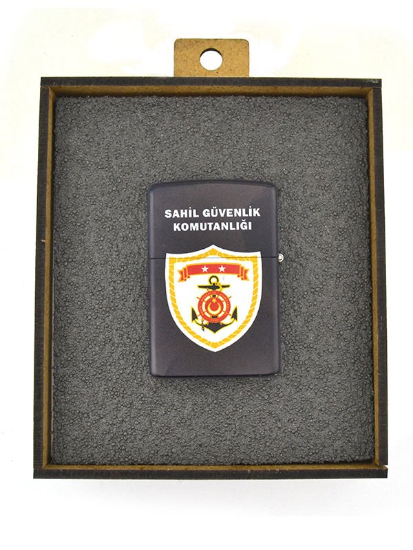 Sahil Güvelik Komutanlığı Baskılı Çakmak Koyu Renk