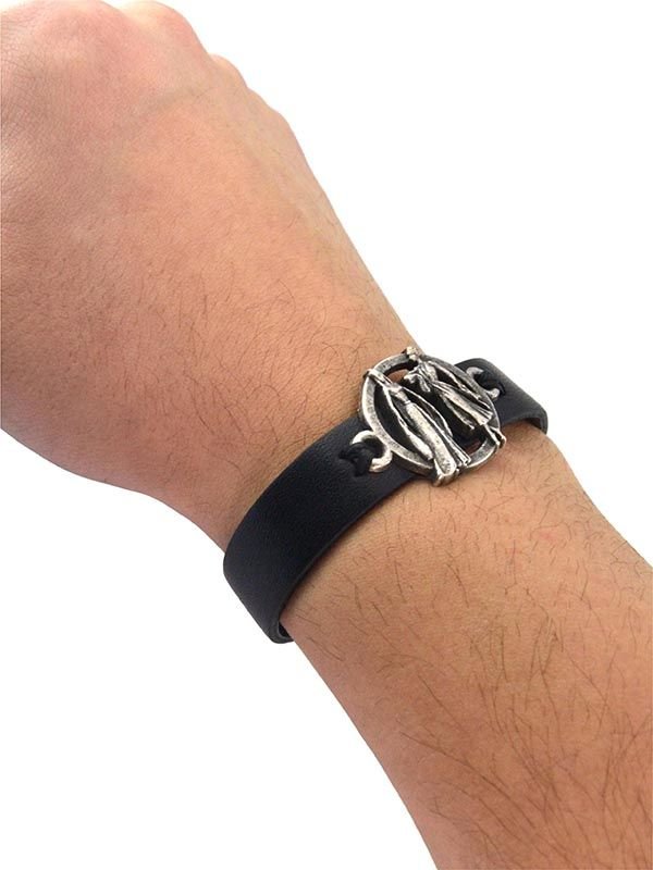 Snap-Fastened Caucasian Circassian Linked Couple Bracelet 