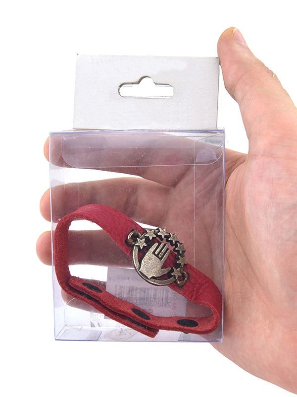 Çıt Çıtlı Deri Abhaz Bayrak Bileklik