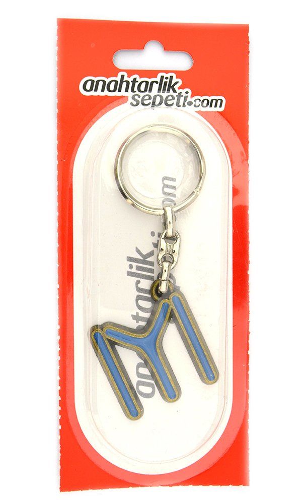 Kayı Logo Dekupe Antik Sarı Anahtarlık