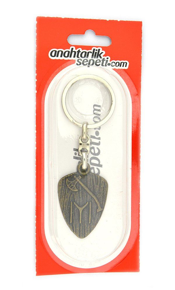 Kayı-Balta Antik Sarı Anahtarlık