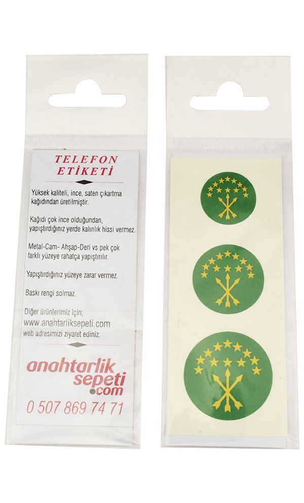 Telefon Etiket Seti-Adige Yuvarlak Bayrak