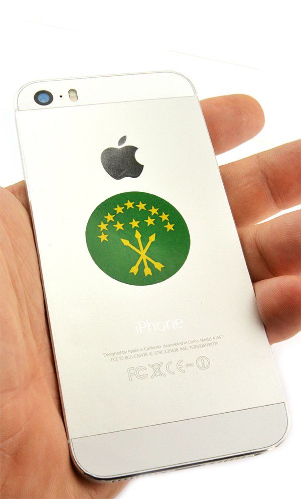 Telefon Etiket Seti-Adige Yuvarlak Bayrak