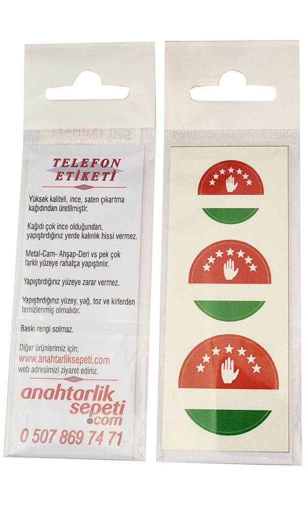 Telefon Etiket Seti- Abhaz Yuvarlak Bayrak