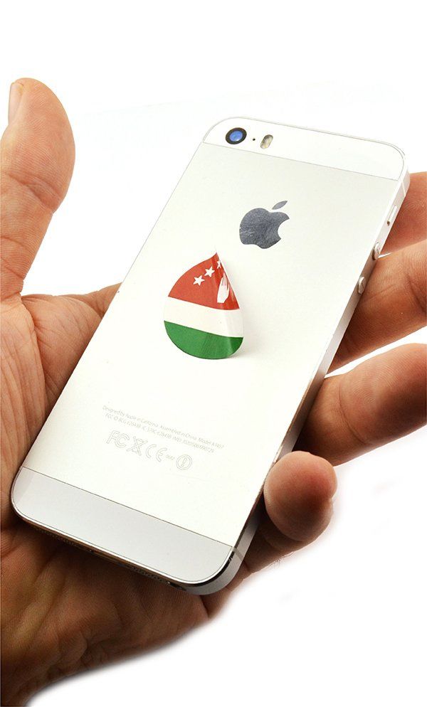 Telefon Etiket Seti- Abhaz Yuvarlak Bayrak