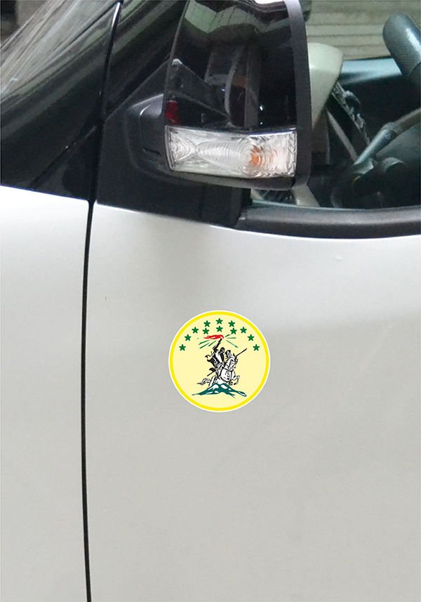 Nart Sosruko Color Sticker Etiket Sarı - 9 cm