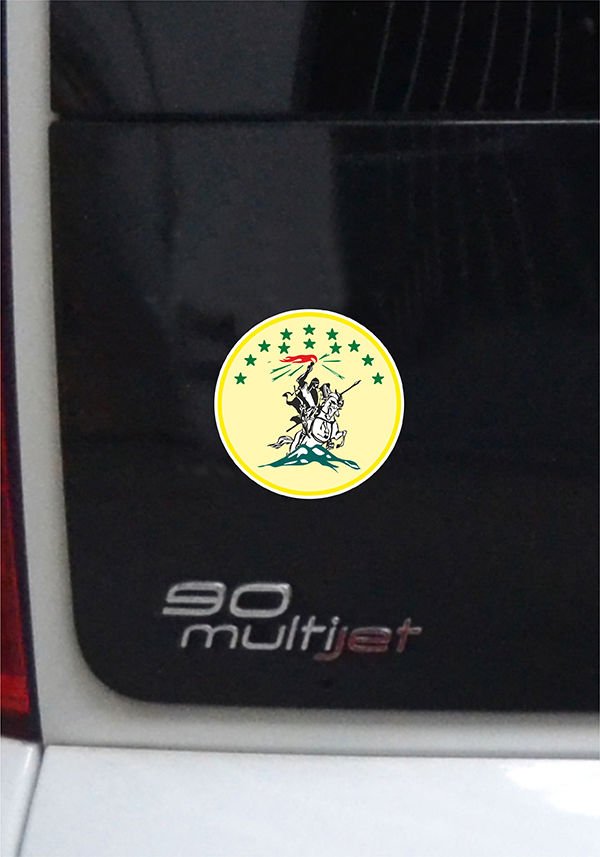 Nart Sosruko Color Sticker Etiket Sarı - 9 cm