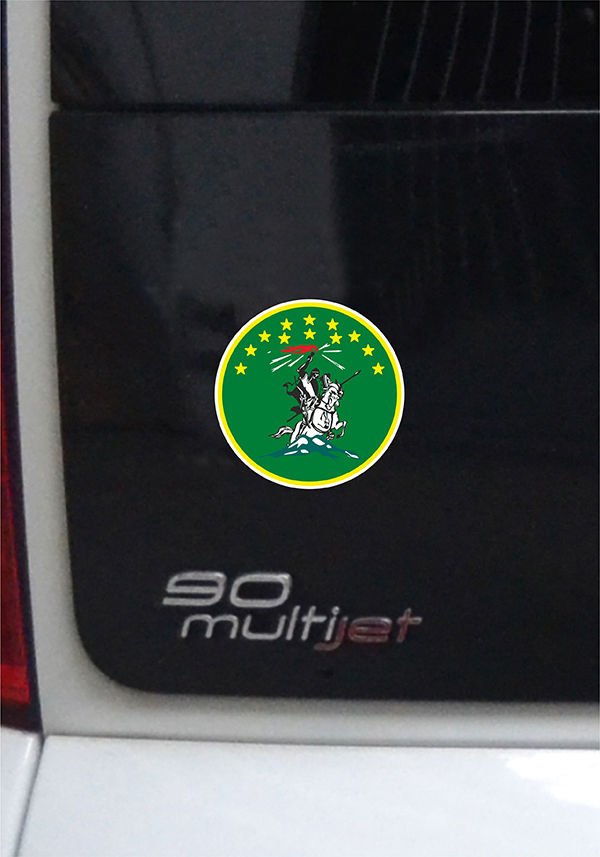 Nart Sosruko Color Sticker Etiket Yeşil - 9 cm