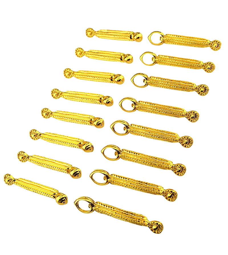 Gold Caucasian Circassian Women’s Dress Button - Maykop Model (8 Pcs)