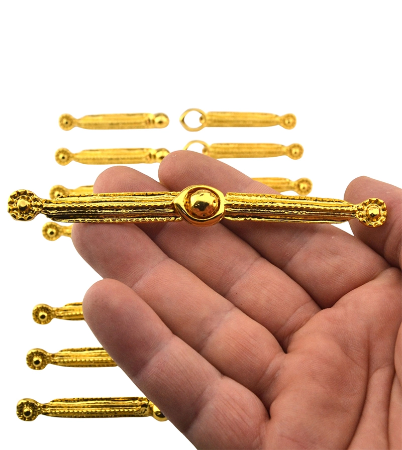 Gold Caucasian Circassian Women’s Dress Button - Maykop Model (8 Pcs)