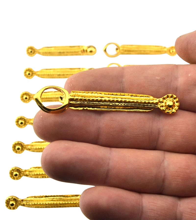 Gold Caucasian Circassian Women’s Dress Button - Maykop Model (8 Pcs)