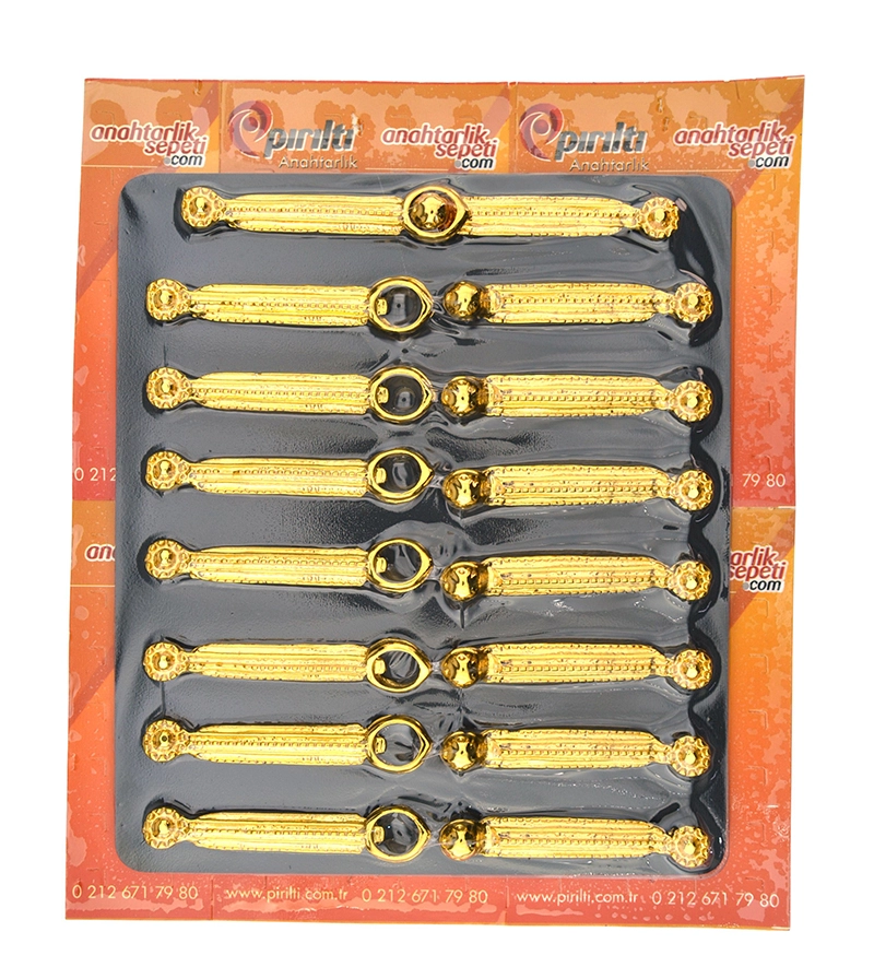 Gold Caucasian Circassian Women’s Dress Button - Maykop Model (8 Pcs)