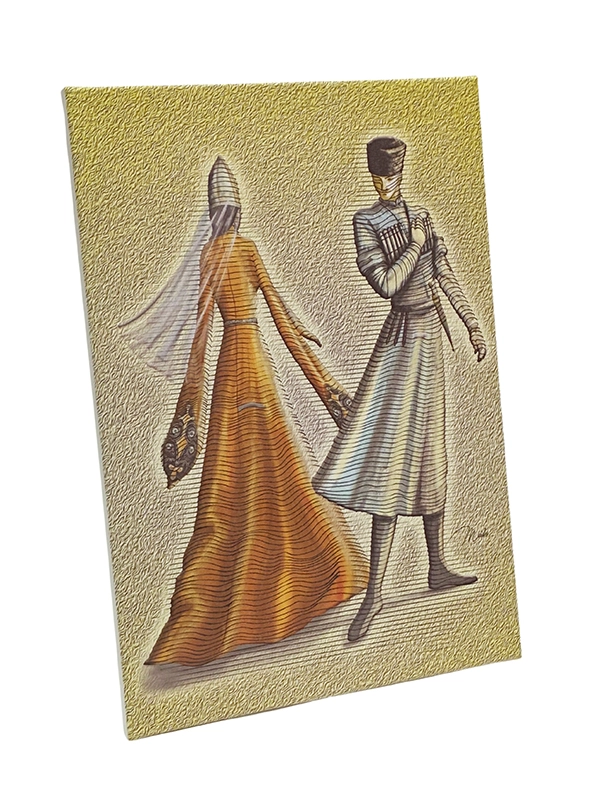 Картина на холсте ’’Кавказская Черкесская Пара’’ 35x50 см
