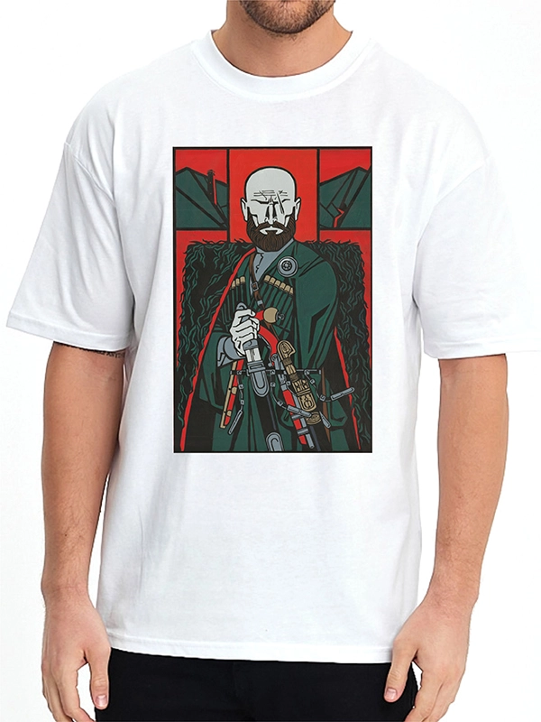 Licensed by Caucasus Foundation - Original ’’Chechen Highlander’’ Print Collection T-Shirt