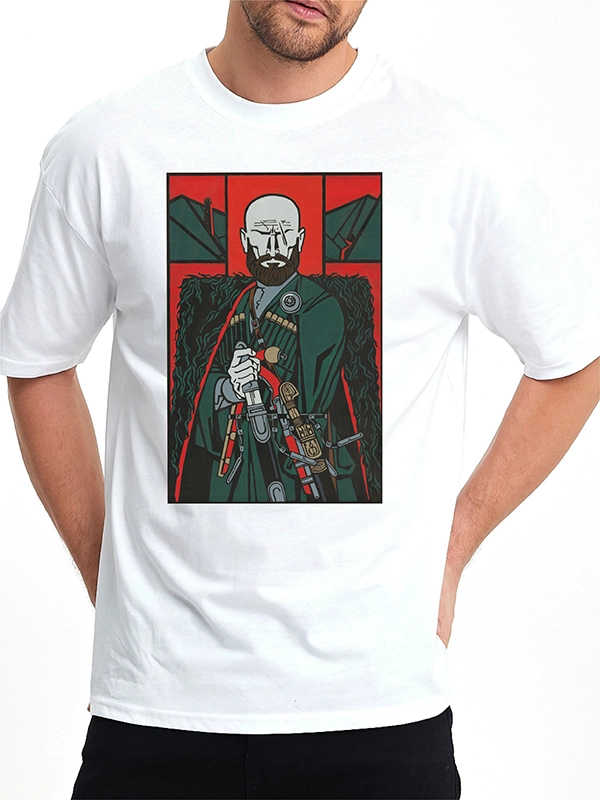 Licensed by Caucasus Foundation - Original ’’Chechen Highlander’’ Print Collection T-Shirt