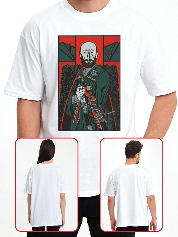 Licensed by Caucasus Foundation - Original ’’Chechen Highlander’’ Print Collection T-Shirt