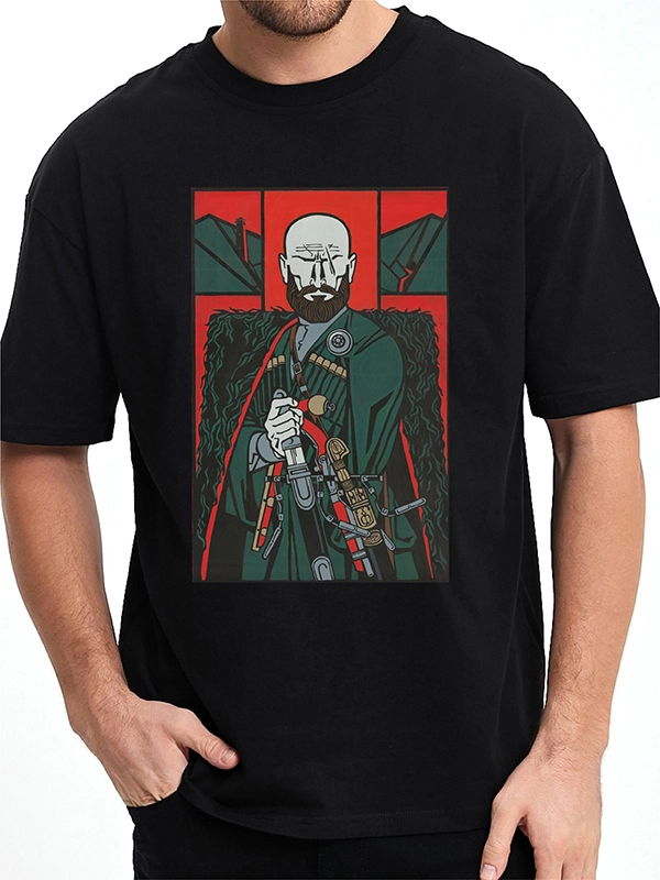 Caucasian Foundation Licensed Products - Caucasian Legends: Chechen Highlander T-Shirt - Black