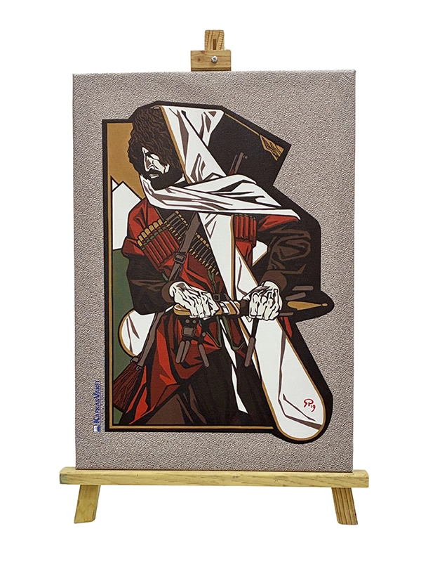 Abrek Zaur Tuval Tablo 35x50 Cm - Kafkas Vakfı Lisanslı Ürünleri - Kafkas Efsaneleri 