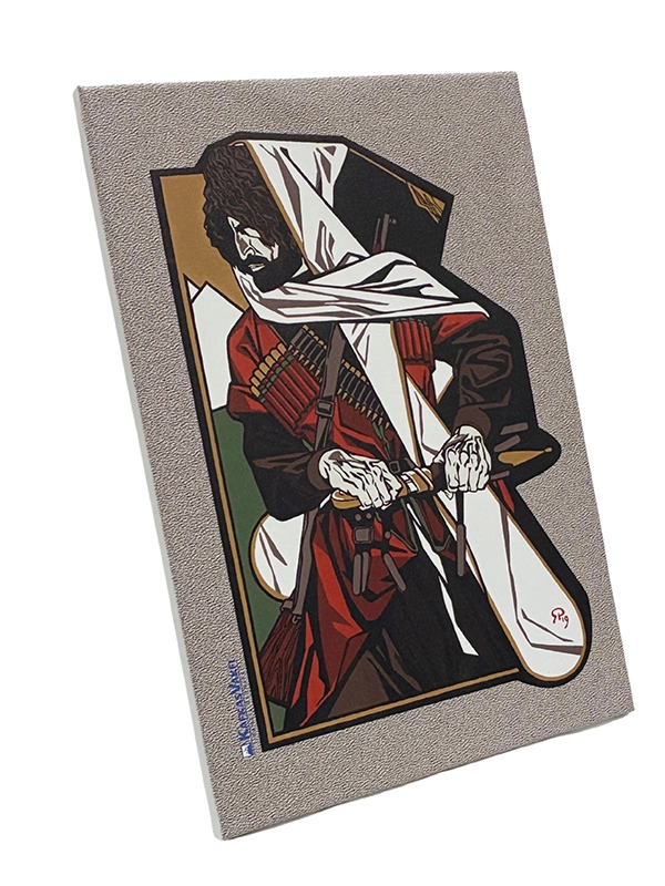 Abrek Zaur Tuval Tablo 35x50 Cm - Kafkas Vakfı Lisanslı Ürünleri - Kafkas Efsaneleri 