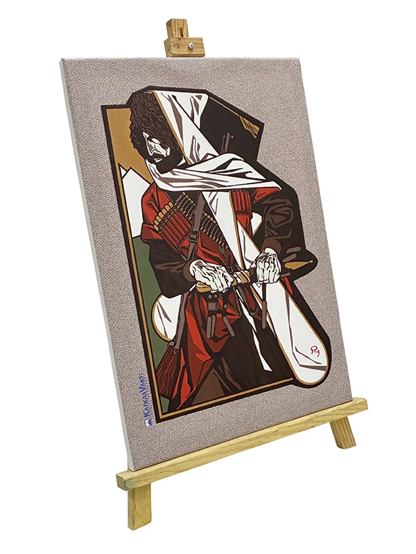 Abrek Zaur Tuval Tablo 35x50 Cm - Kafkas Vakfı Lisanslı Ürünleri - Kafkas Efsaneleri 