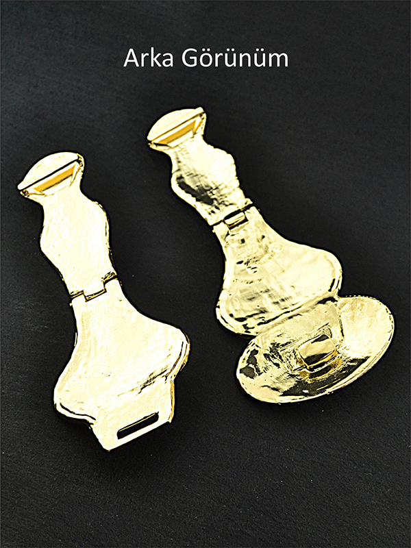 Kafkas Kuban Bayan Kemer Tokası  - Gold Görünümlü