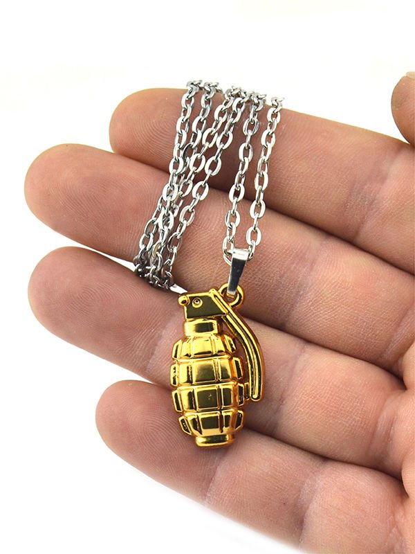 El Bombası - Grenade - Kolye - Gold Görünümlü