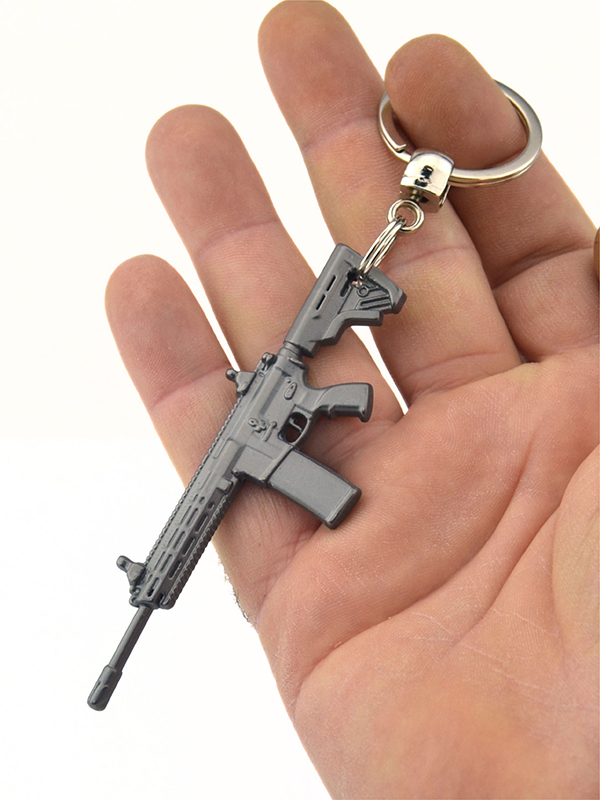 Tüfek Rifle Anahtarlık M-16 - Mat Siyah