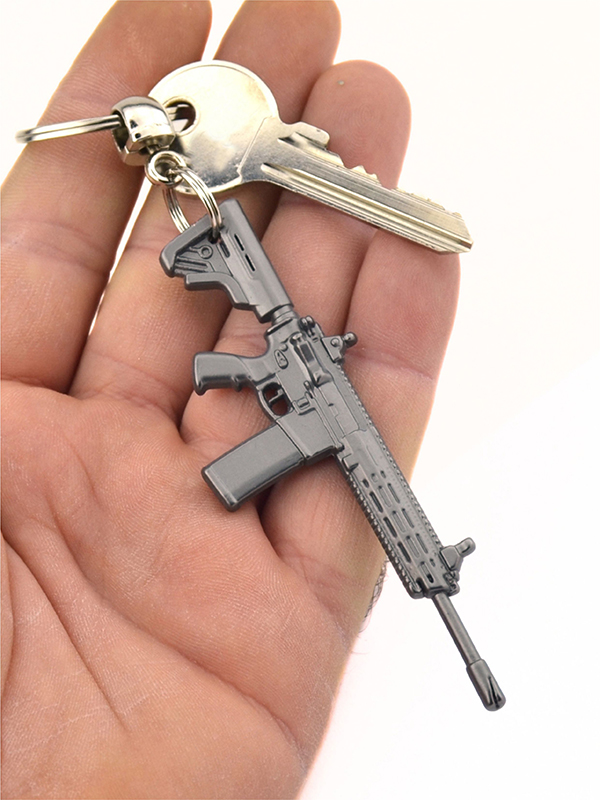 Tüfek Rifle Anahtarlık M-16 - Mat Siyah