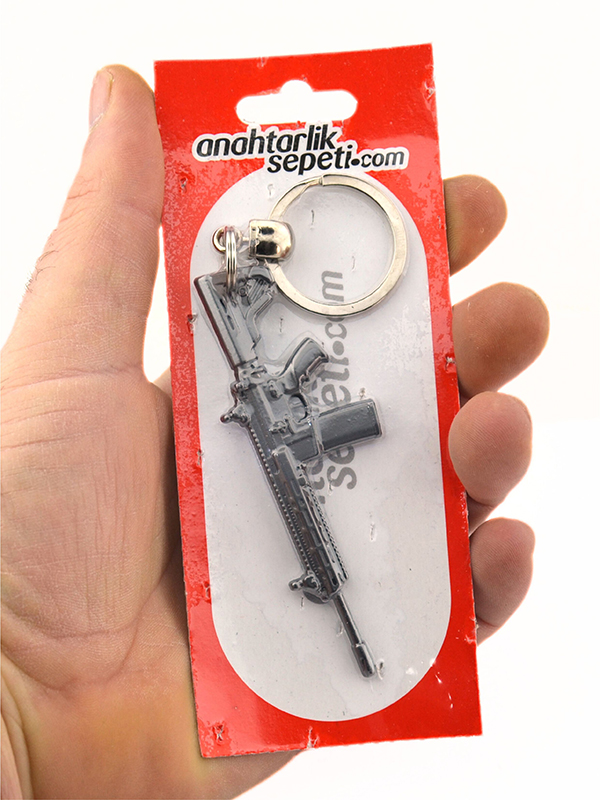 Tüfek Rifle Anahtarlık M-16 - Mat Siyah