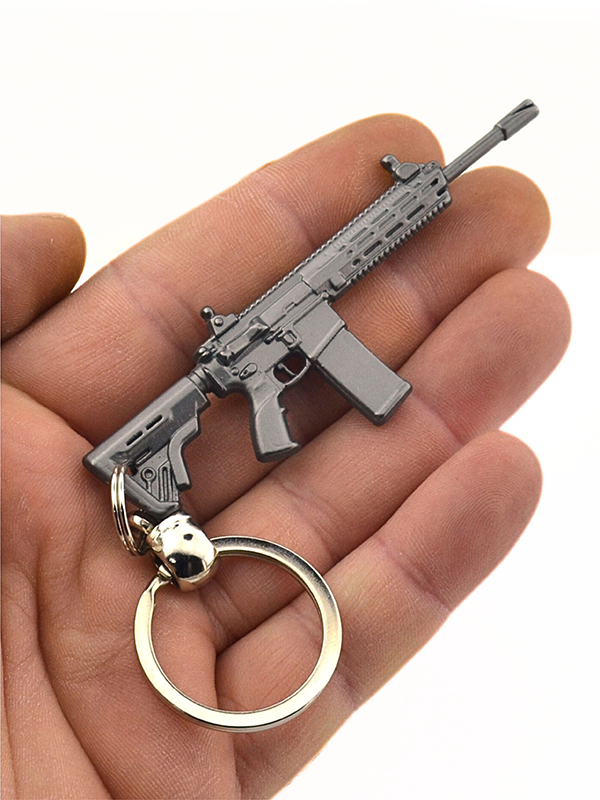 Tüfek Rifle Anahtarlık M-16 - Mat Siyah